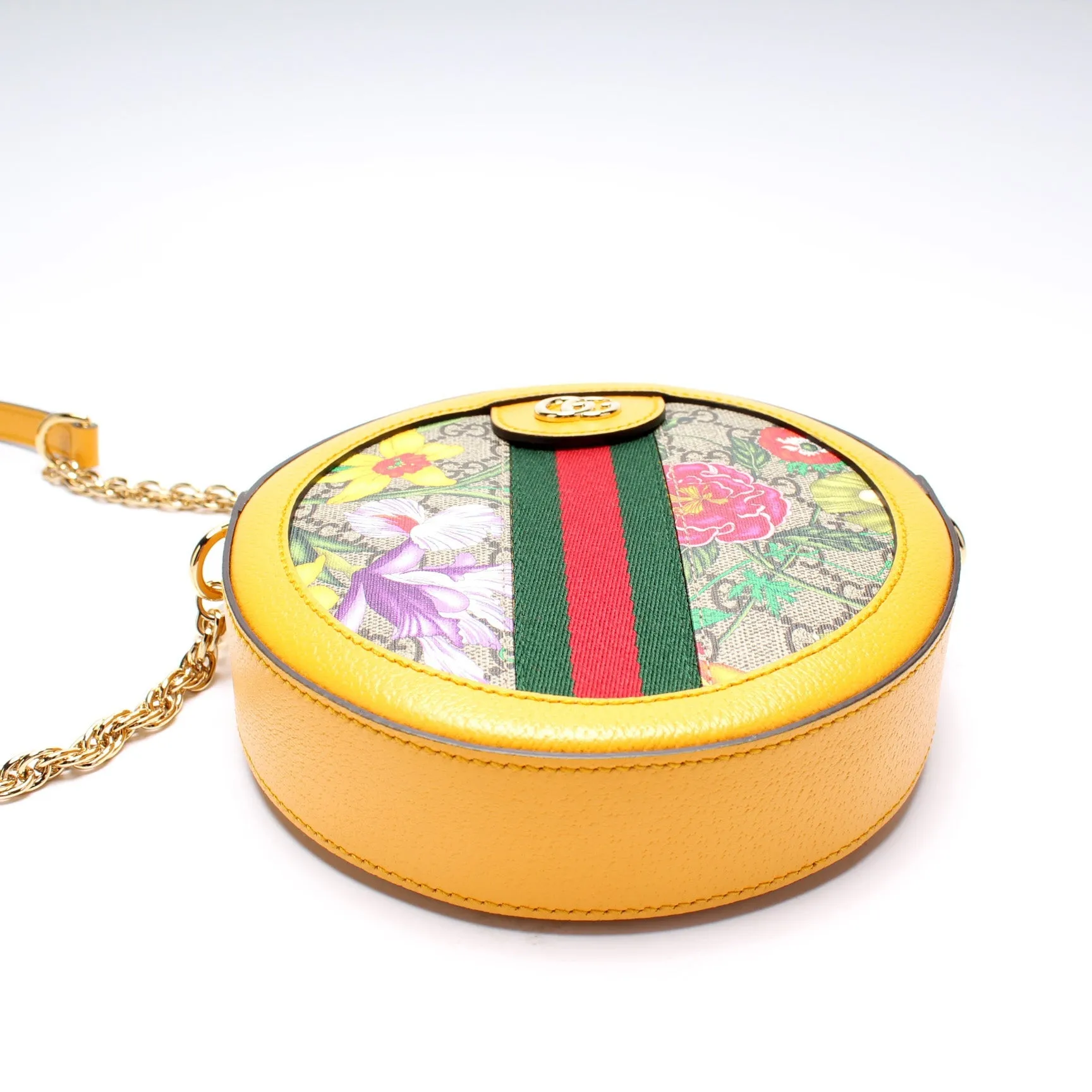 550618 Ophidia GG Flora Round Small Crossbody