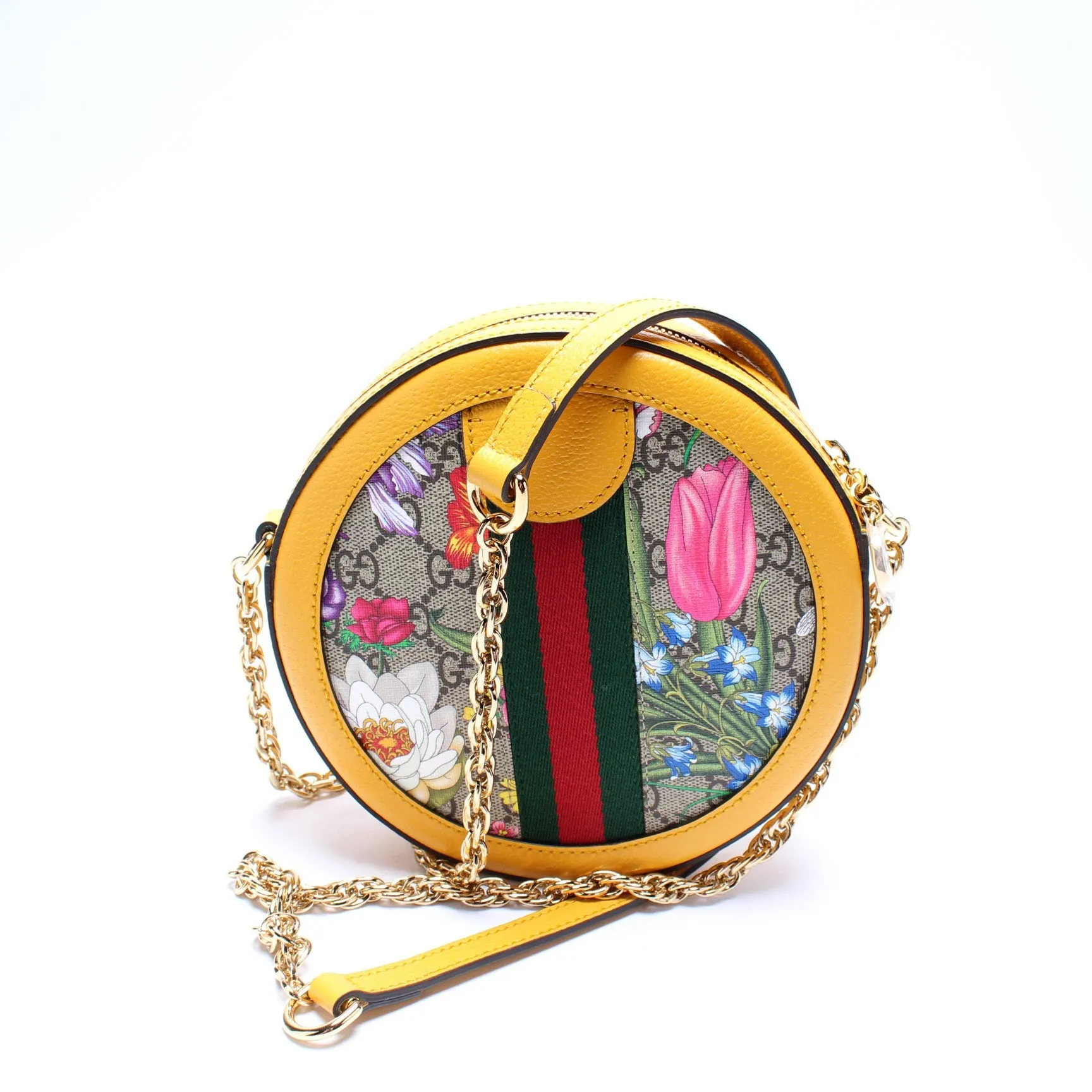 550618 Ophidia GG Flora Round Small Crossbody