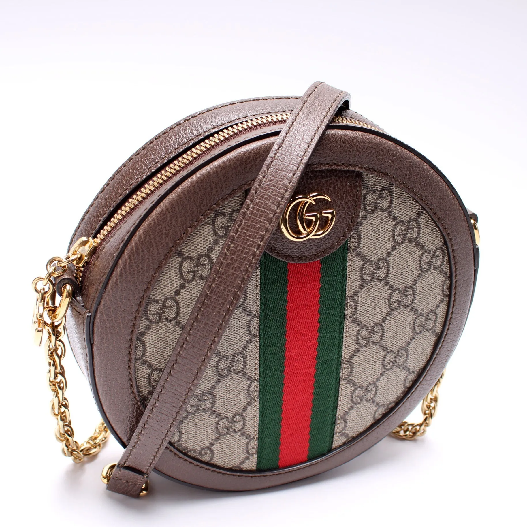 550618 Ophidia GG Supreme Round Small Crossbody