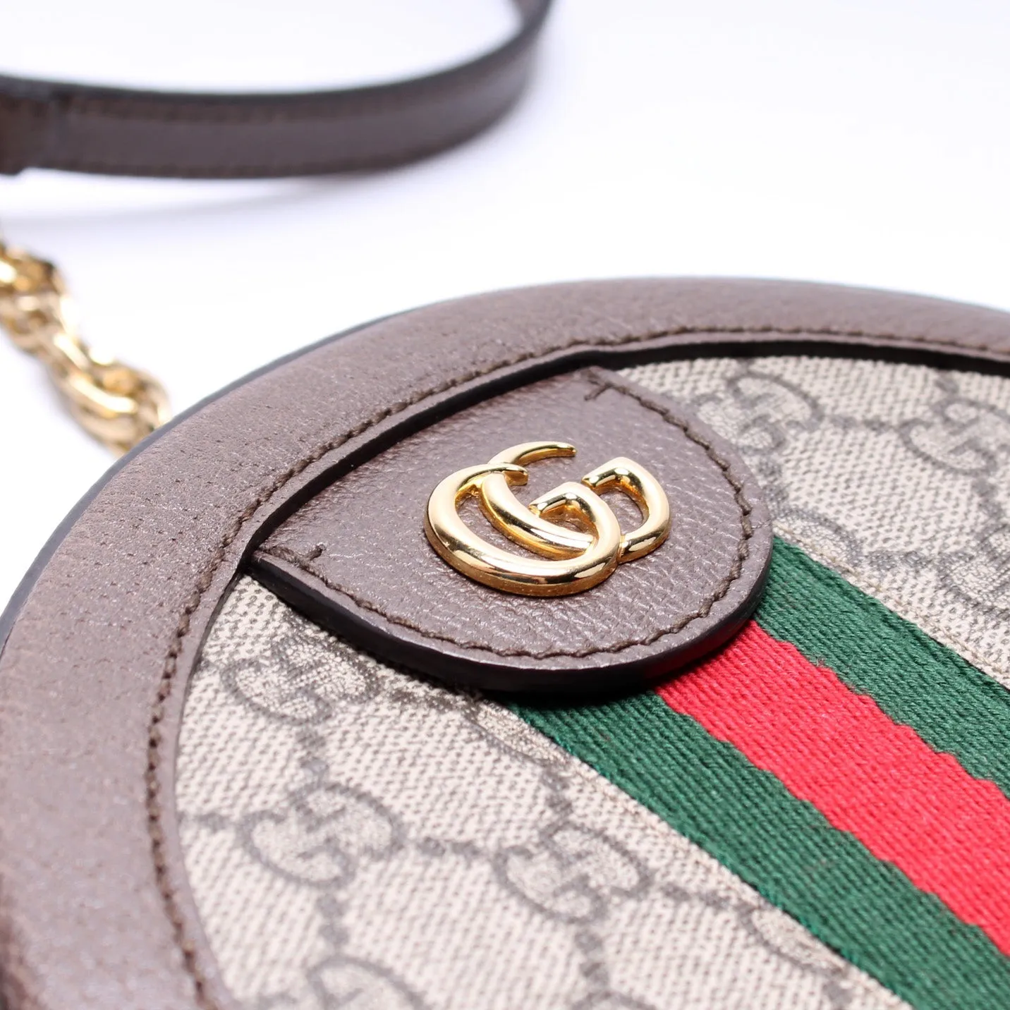550618 Ophidia GG Supreme Round Small Crossbody