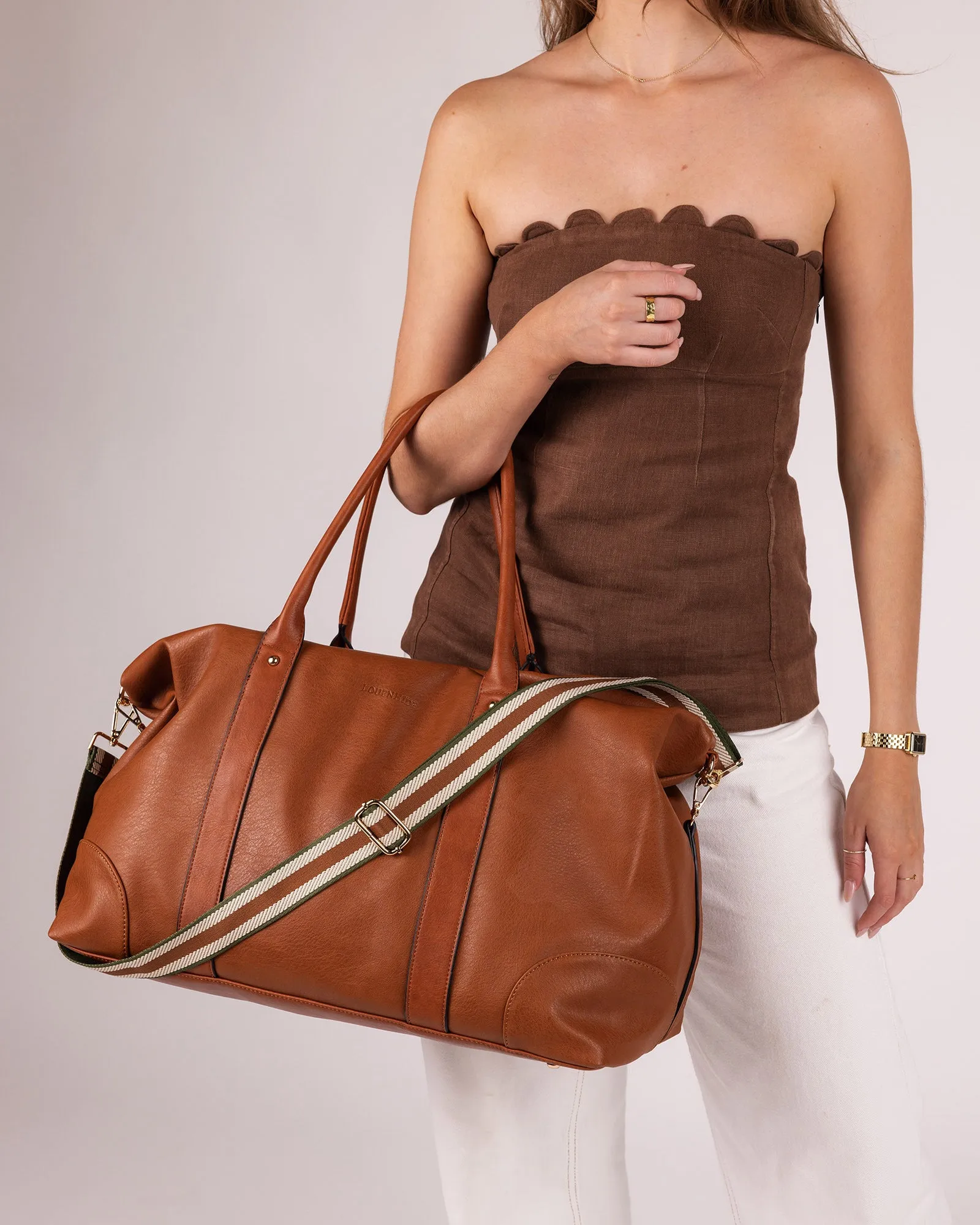 Alexis Stripe Weekender Travel Bag