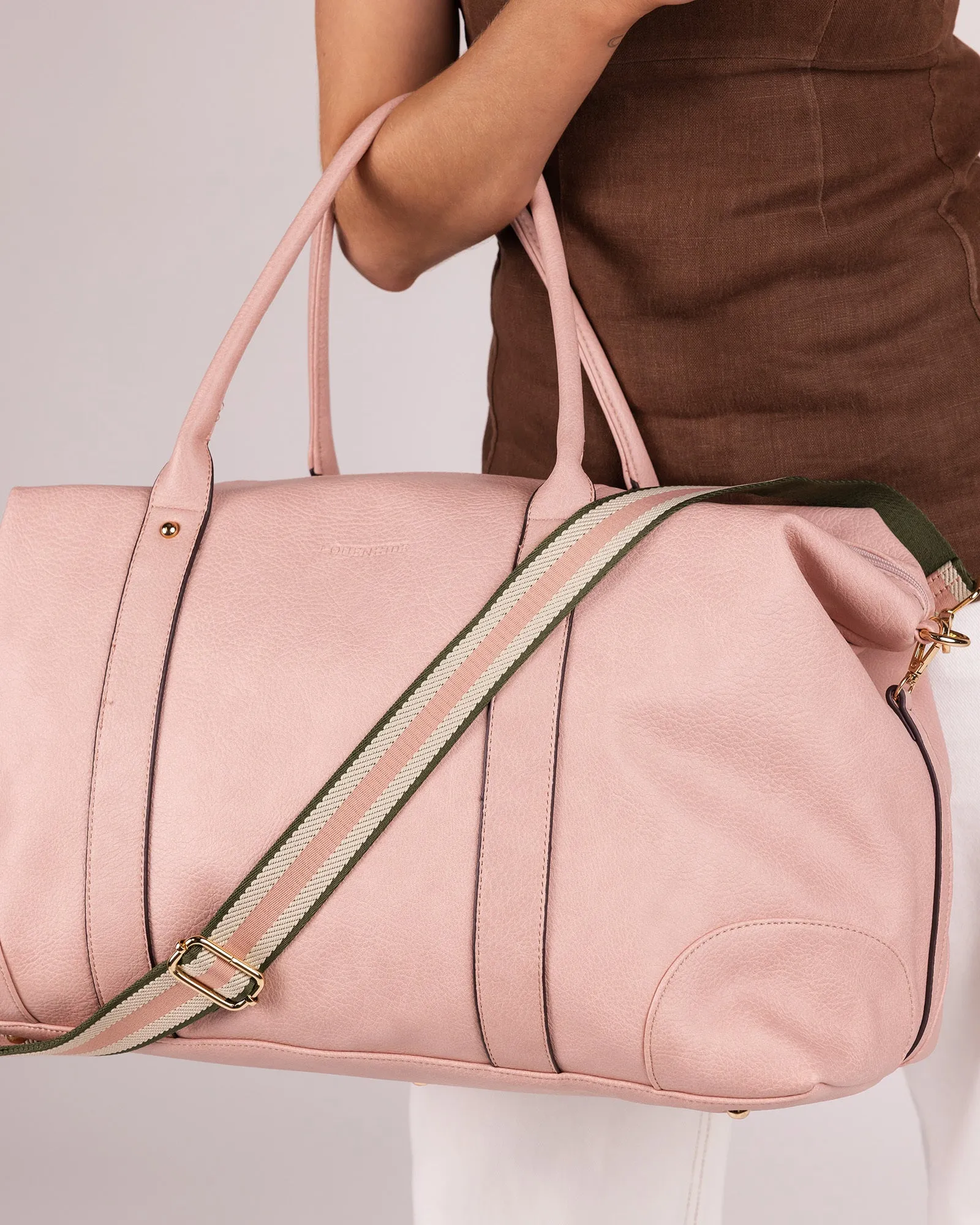 Alexis Stripe Weekender Travel Bag