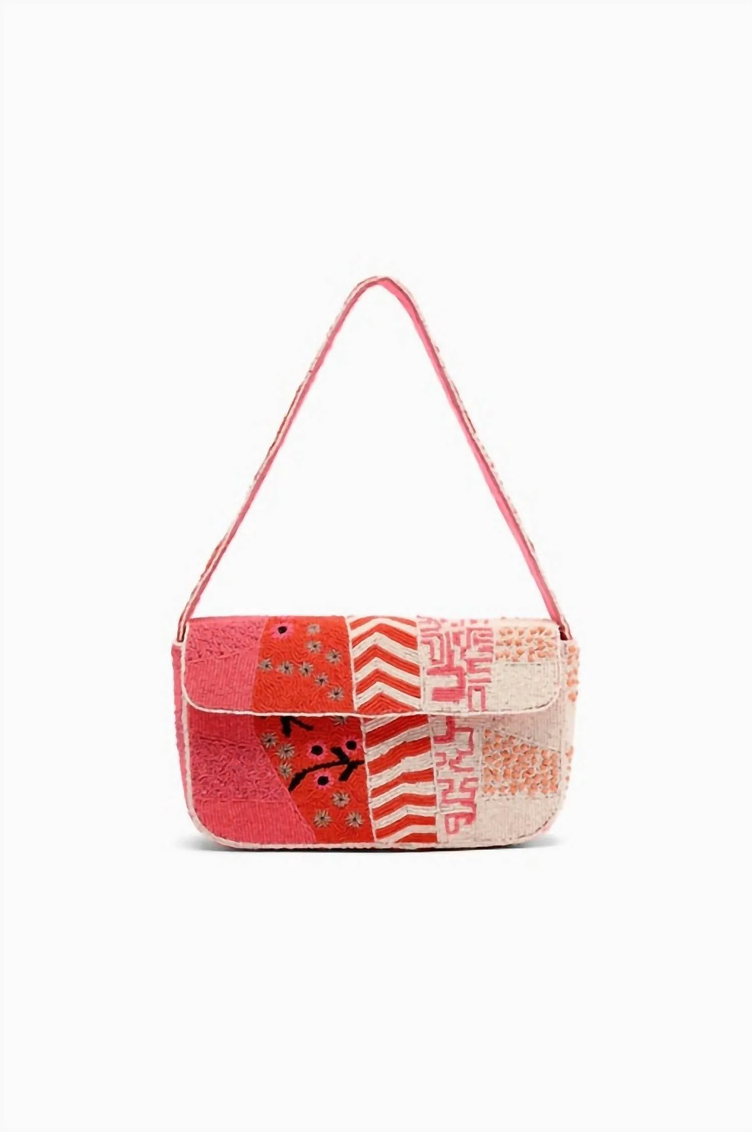America & Beyond - Women's Tigerlily Beaded Shoulder Bag