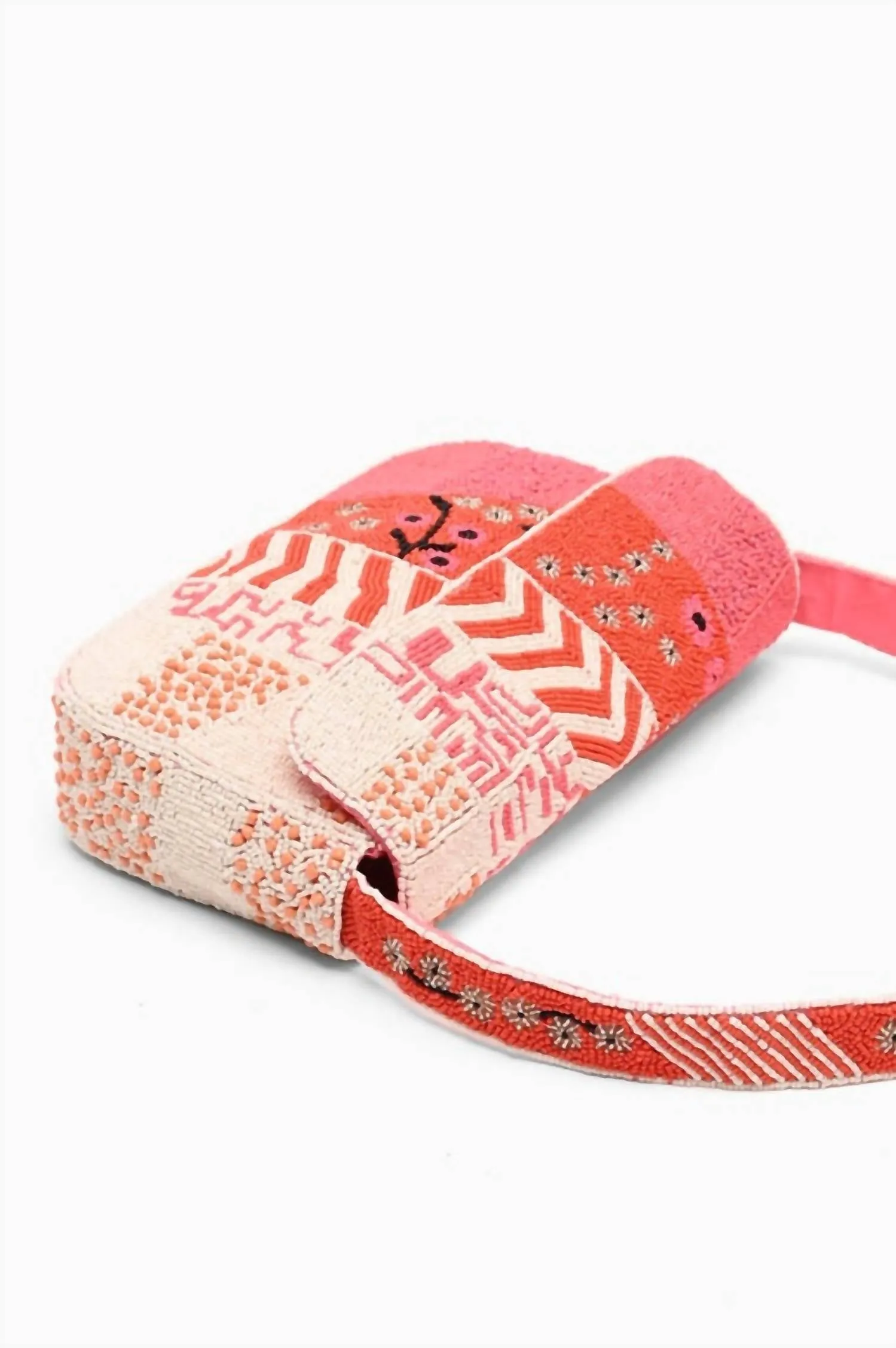 America & Beyond - Women's Tigerlily Beaded Shoulder Bag