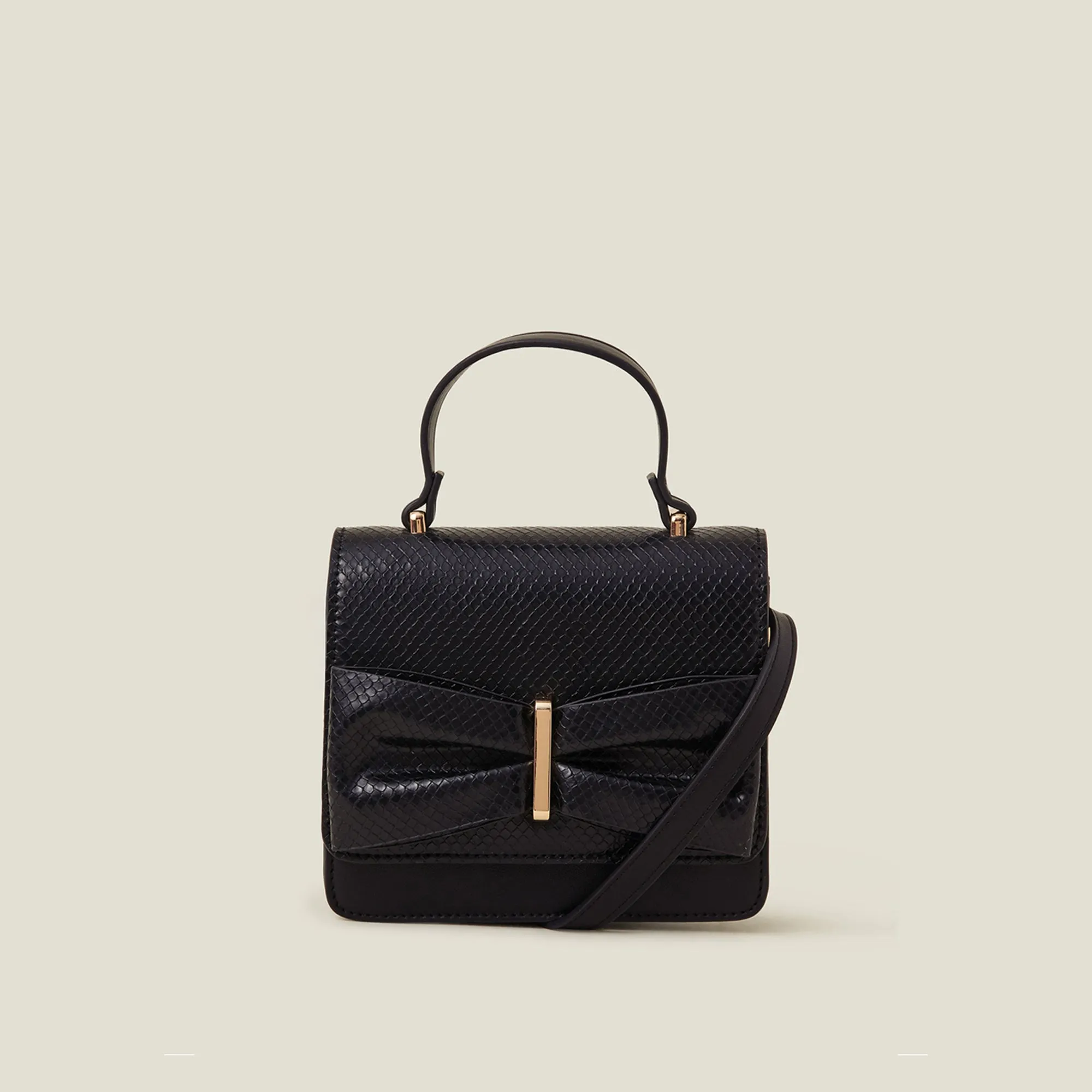 Black Bow Square Sling Bag