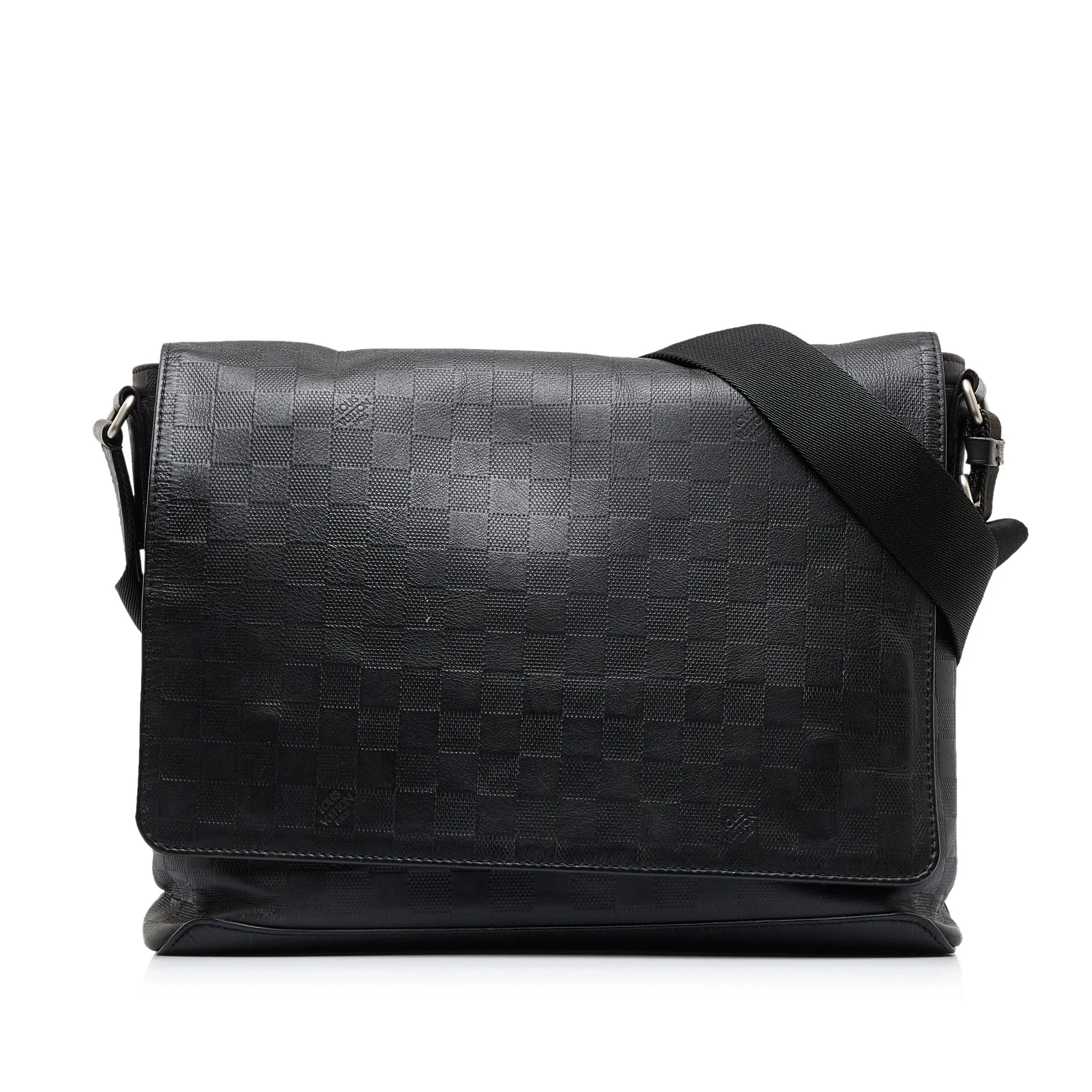 Black Louis Vuitton Damier Infini District MM Crossbody Bag