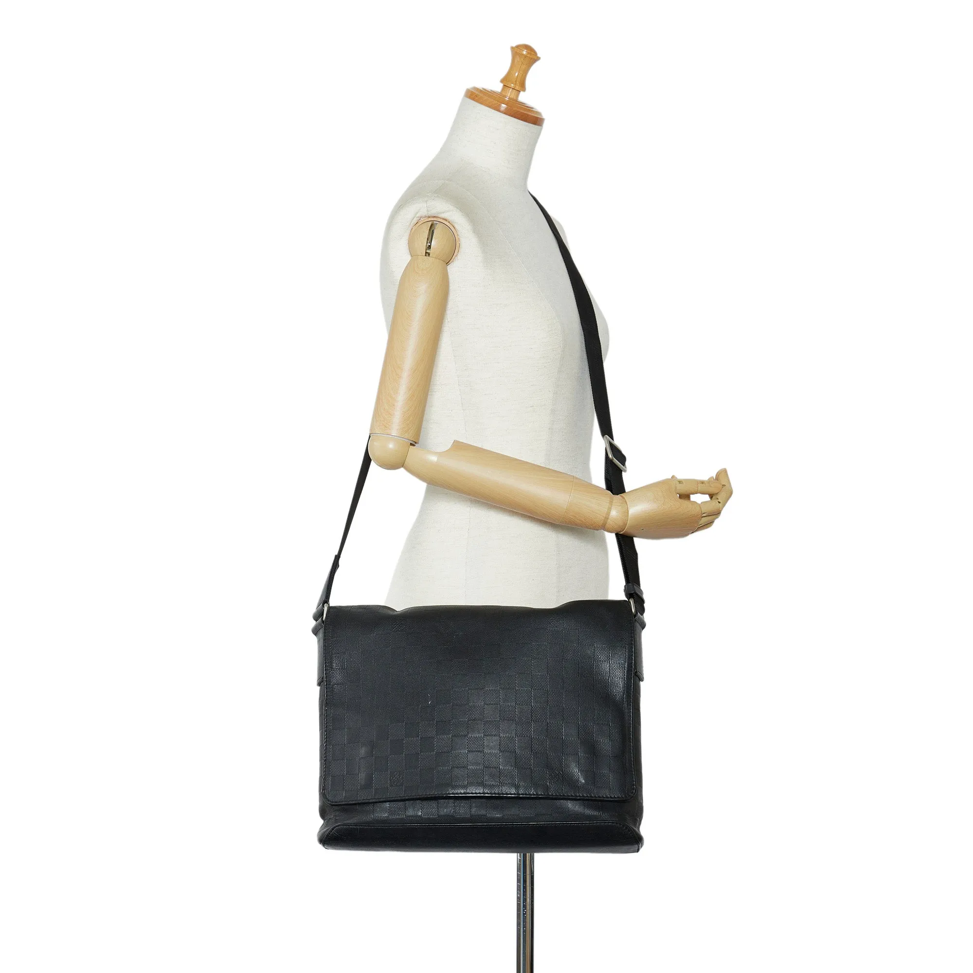Black Louis Vuitton Damier Infini District MM Crossbody Bag