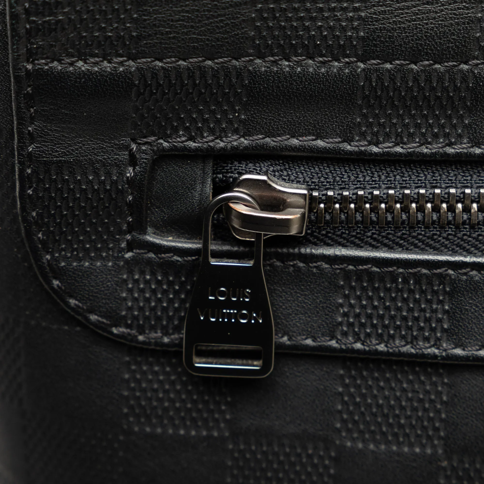 Black Louis Vuitton Damier Infini District PM Crossbody Bag