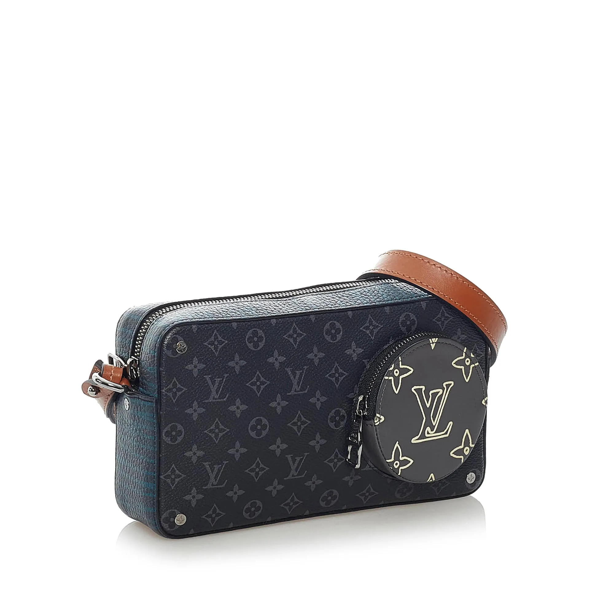 Black Louis Vuitton Monogram Eclipse Volga Crossbody Bag
