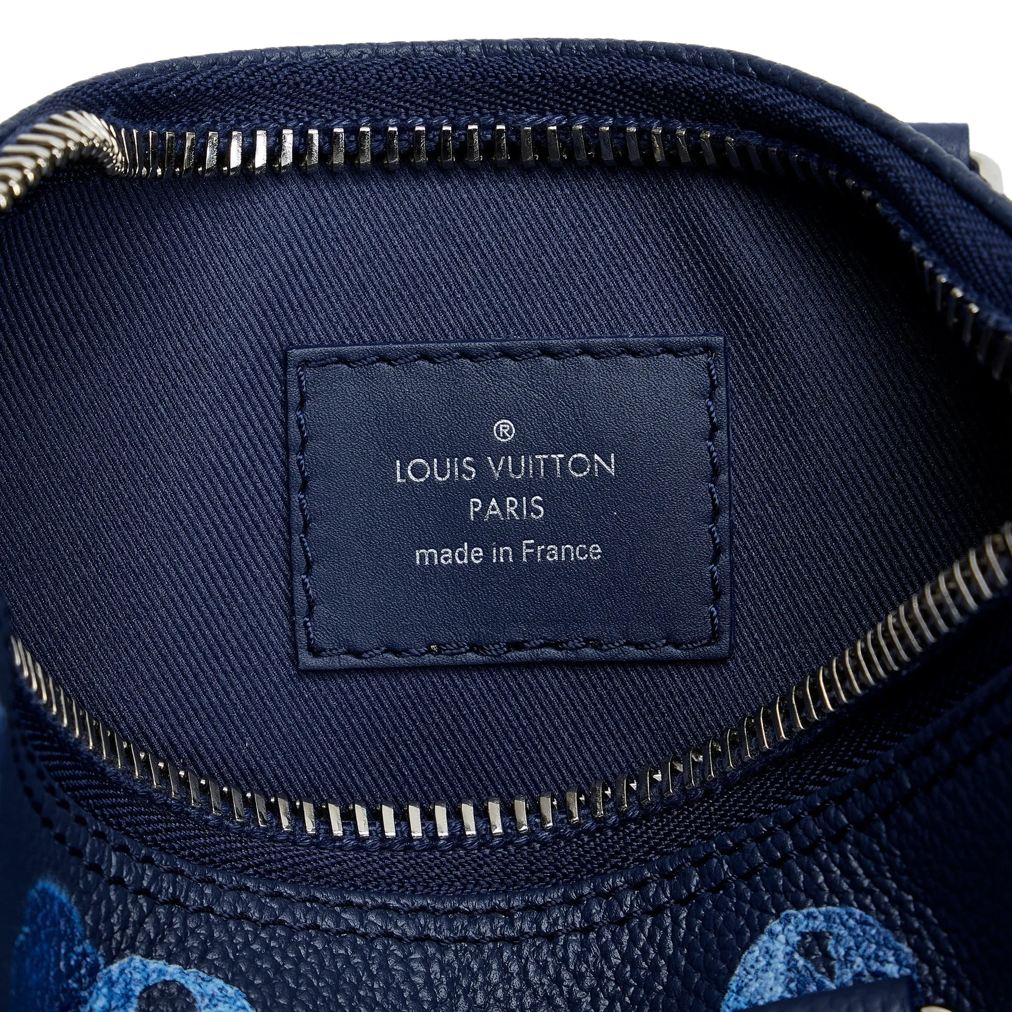 Blue Louis Vuitton Monogram Ink Watercolor Keepall XS Satchel