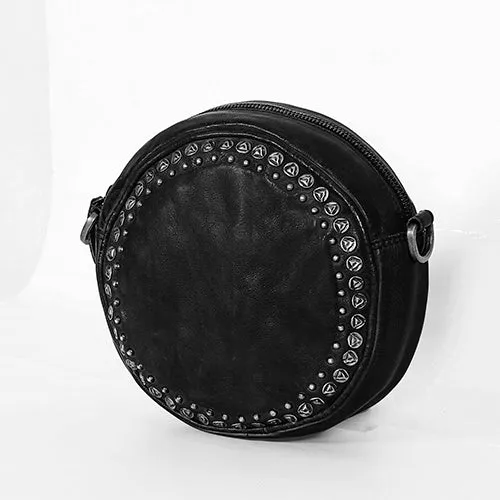 Bordeaux Distressed Rivet Canteen Bag