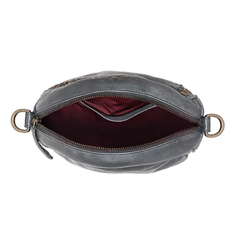 Bordeaux Distressed Rivet Canteen Bag