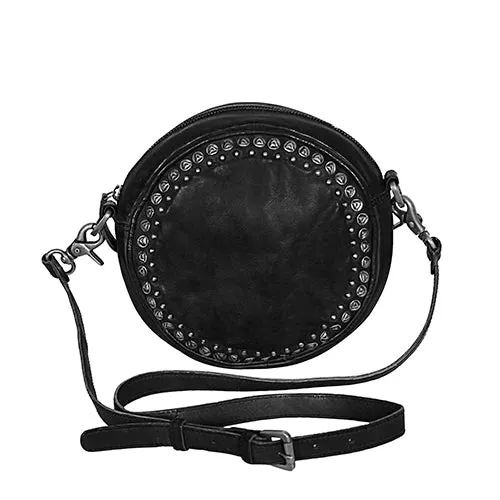 Bordeaux Distressed Rivet Canteen Bag