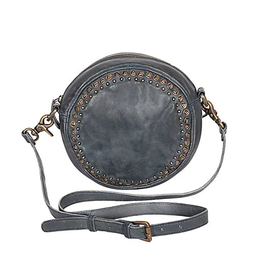 Bordeaux Distressed Rivet Canteen Bag