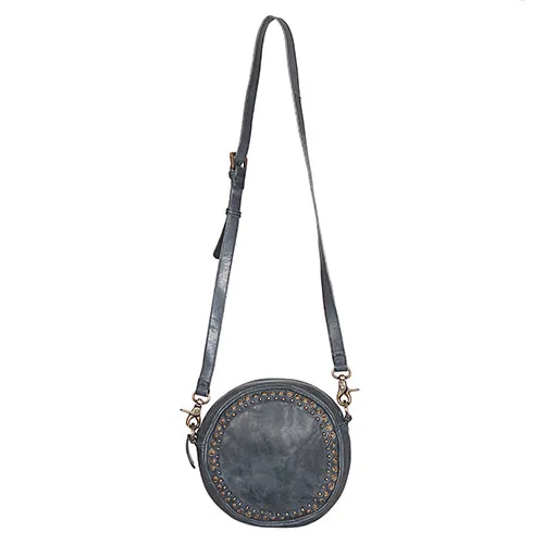 Bordeaux Distressed Rivet Canteen Bag