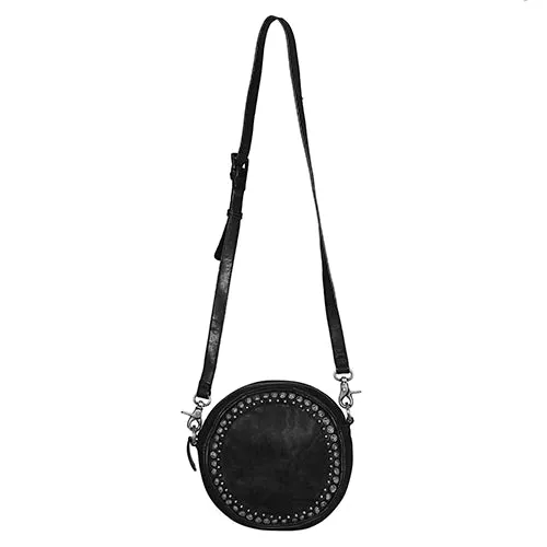 Bordeaux Distressed Rivet Canteen Bag