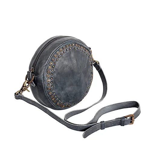 Bordeaux Distressed Rivet Canteen Bag
