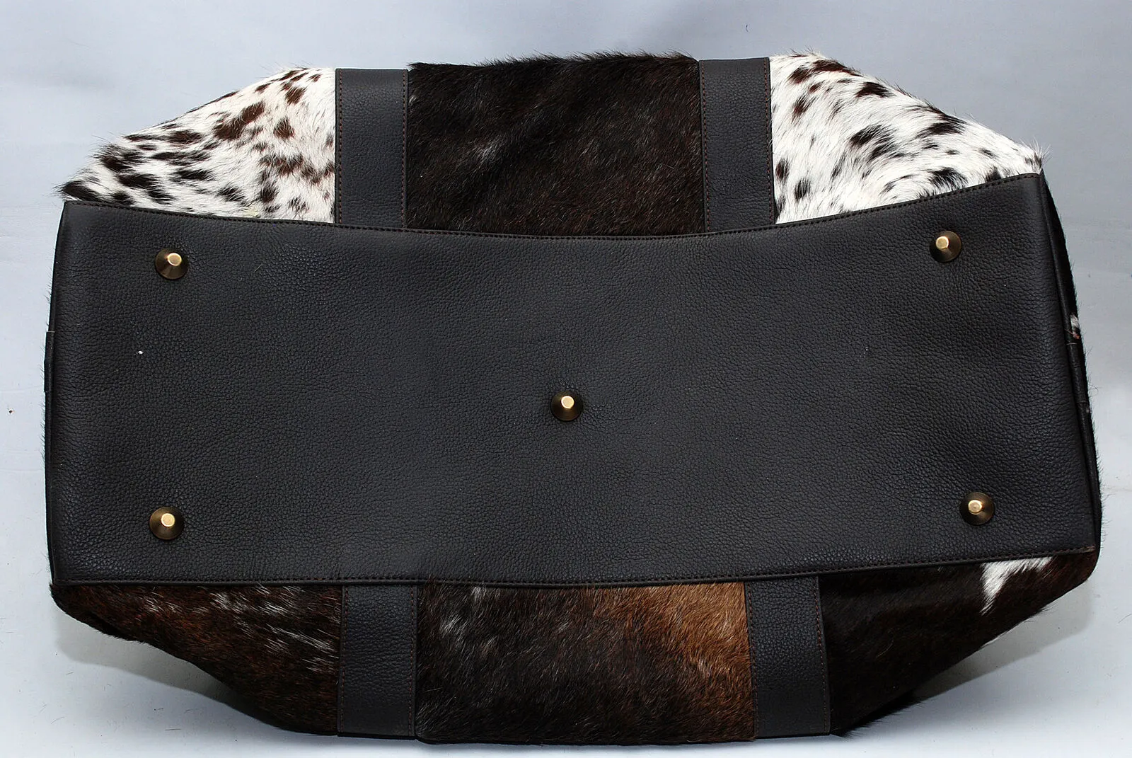 Cowhide Skin Weekender Bag Tricolor