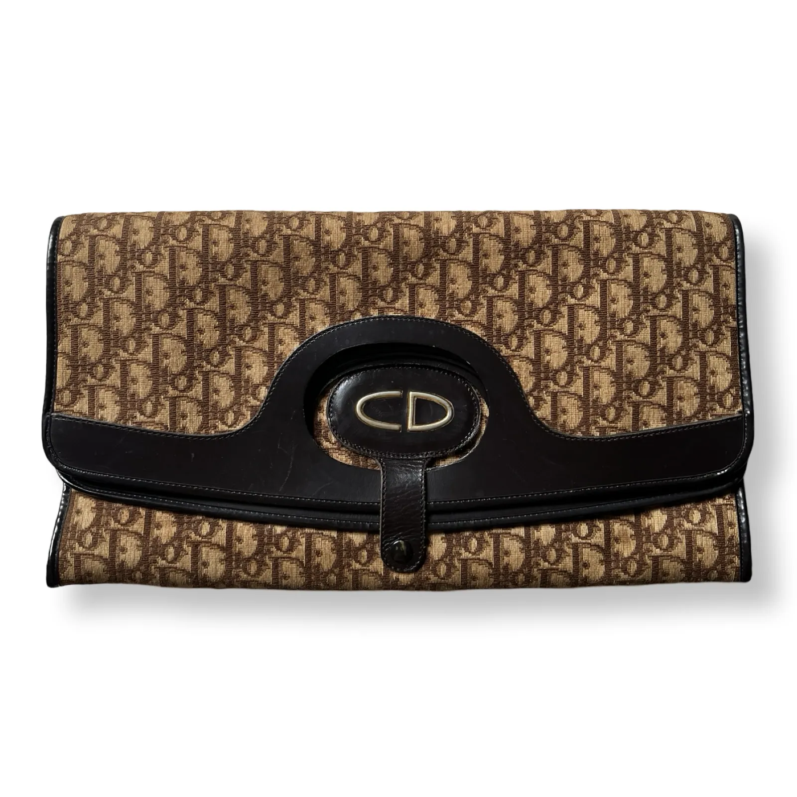 Dior Vintage Oblique Two Way Clutch