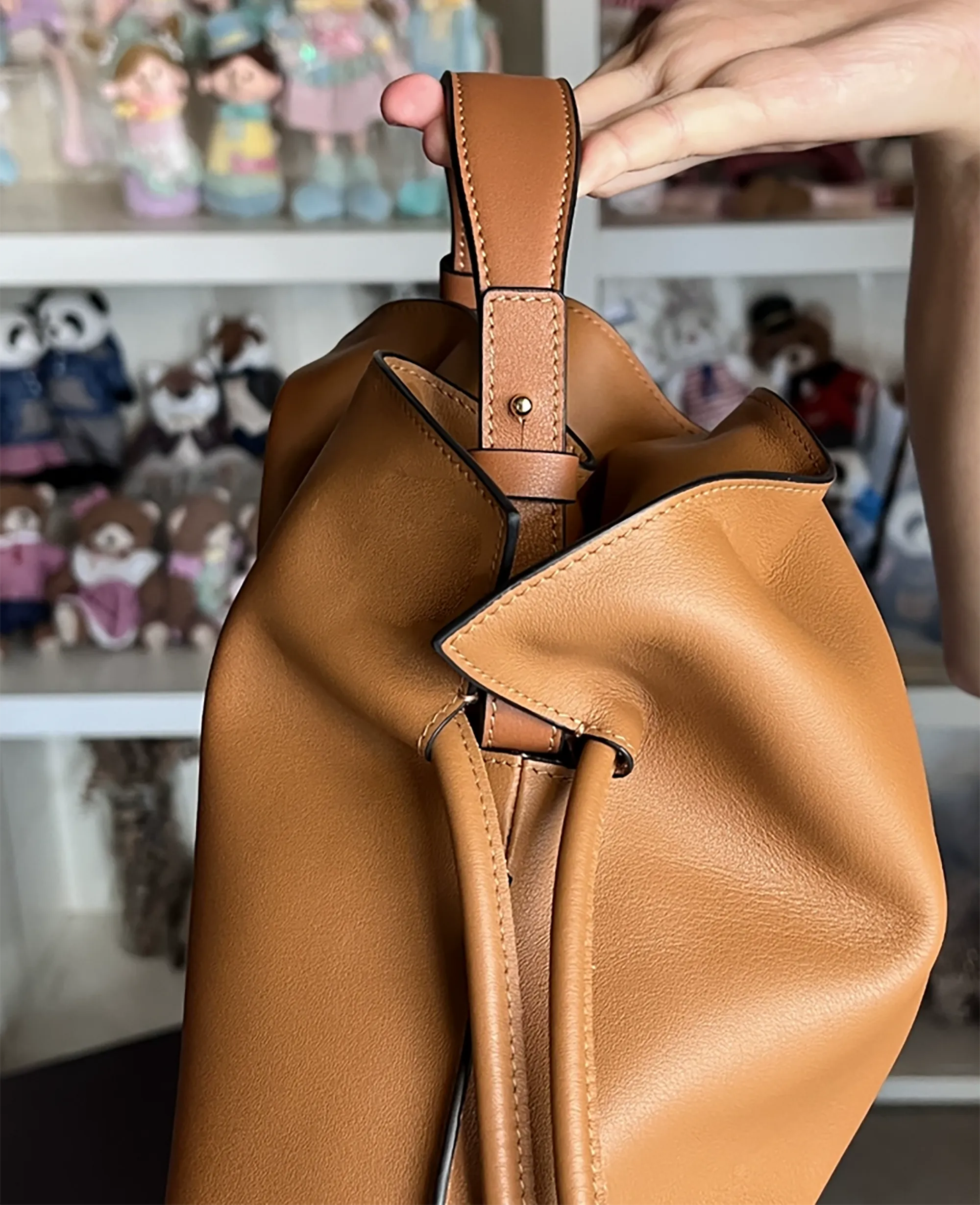Flamenco Clutch in Nappa Calfskin Bag Handle, Genuine Leather Replacement Strap, Transformation Handle Shoulder Strap Accessory
