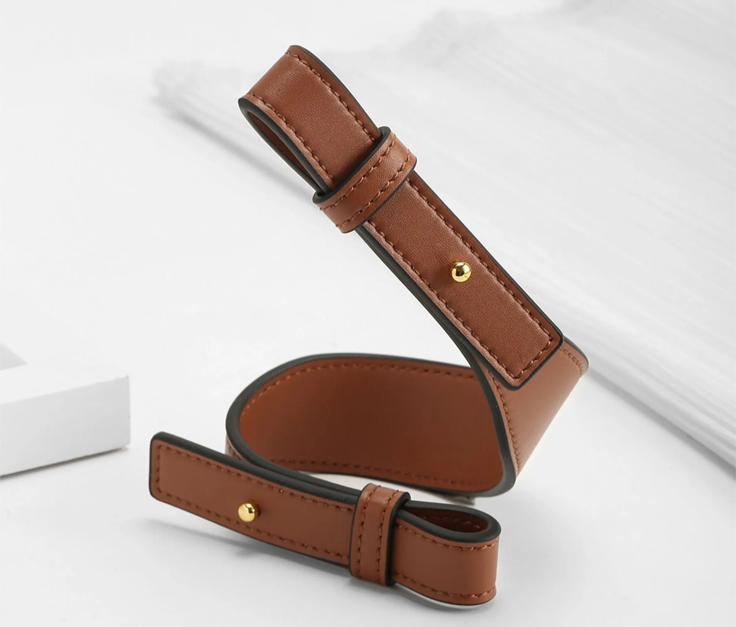 Flamenco Clutch in Nappa Calfskin Bag Handle, Genuine Leather Replacement Strap, Transformation Handle Shoulder Strap Accessory