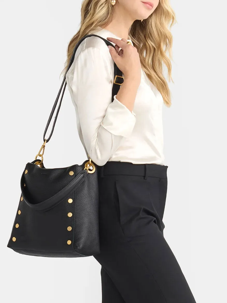 Hammitt Los Angeles Bryant Large Crossbody Bag in Black & Brushed Gold