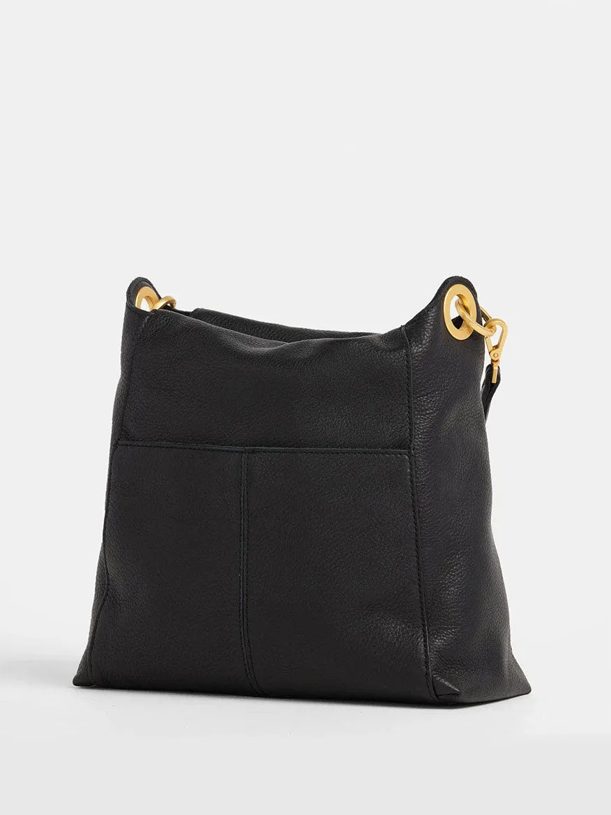 Hammitt Los Angeles Bryant Large Crossbody Bag in Black & Brushed Gold