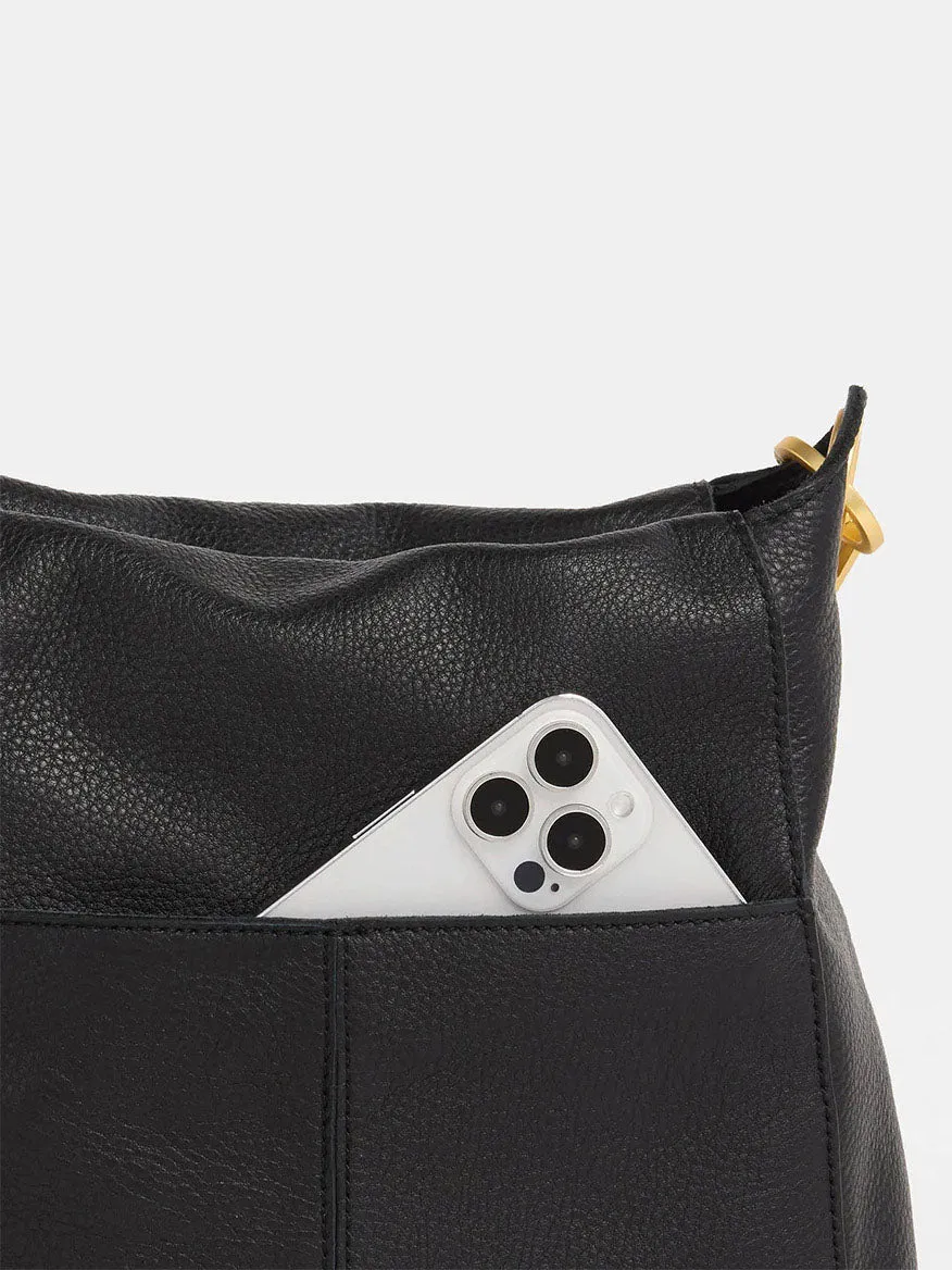 Hammitt Los Angeles Bryant Large Crossbody Bag in Black & Brushed Gold