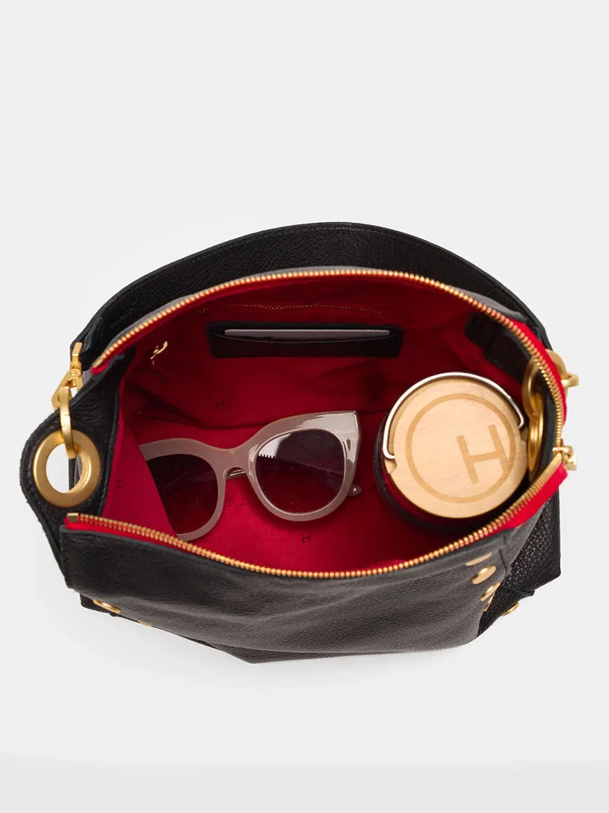 Hammitt Los Angeles Bryant Large Crossbody Bag in Black & Brushed Gold