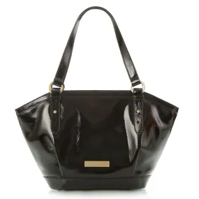 Jewels of Serendib Patent Shoulder Bag - Black Moonstone