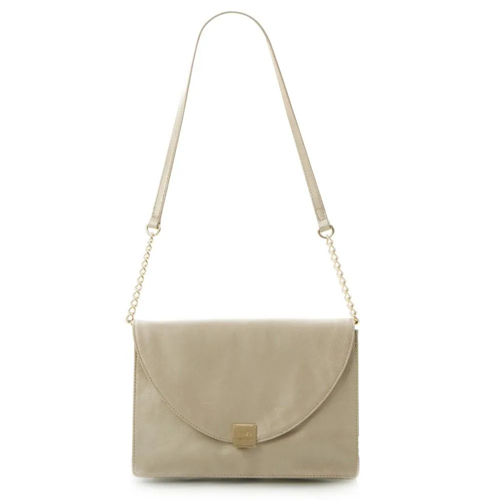 Jewels of Serendib Shimmer Envelope Shoulder Bag - Light Gold