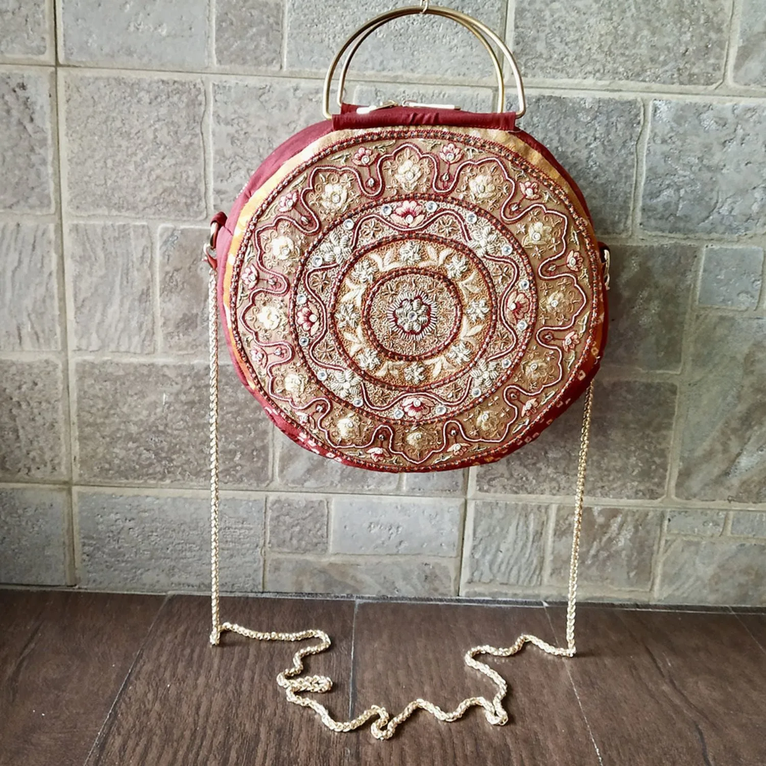 Maroon Sling Bag For Women |  Bandhani Glam | Stylish and Functional