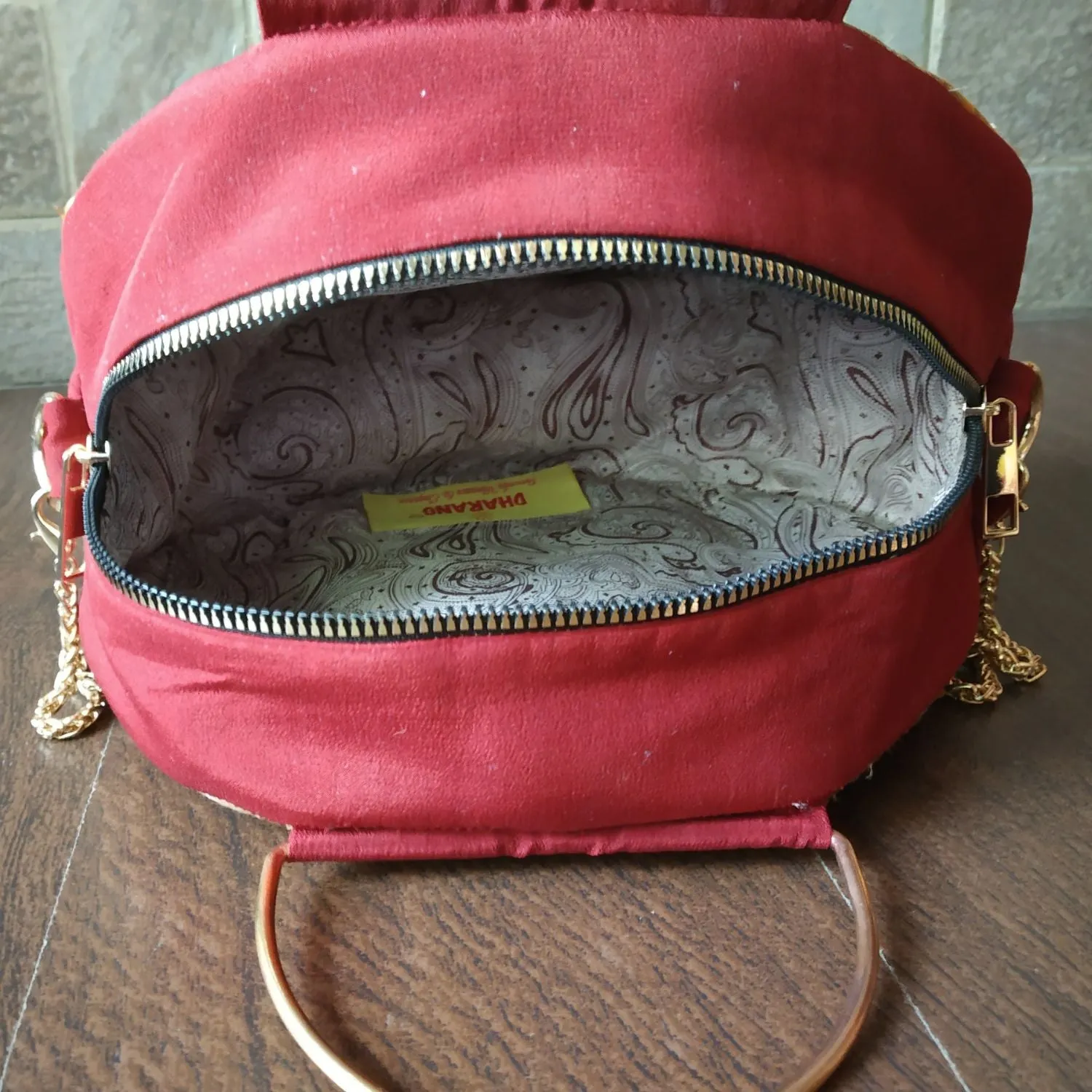 Maroon Sling Bag For Women |  Bandhani Glam | Stylish and Functional