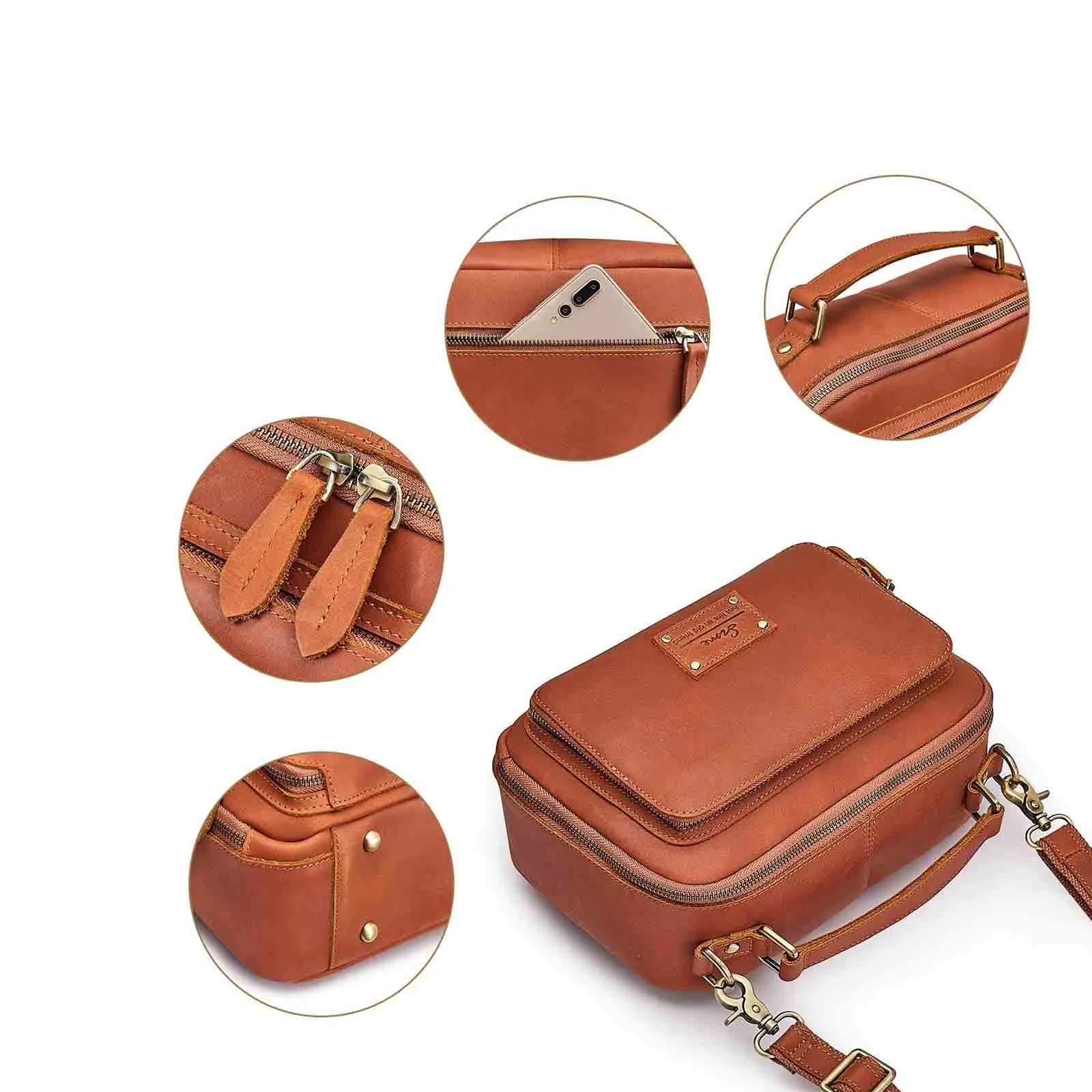 Mini Genuine Leather Crossbody Purses