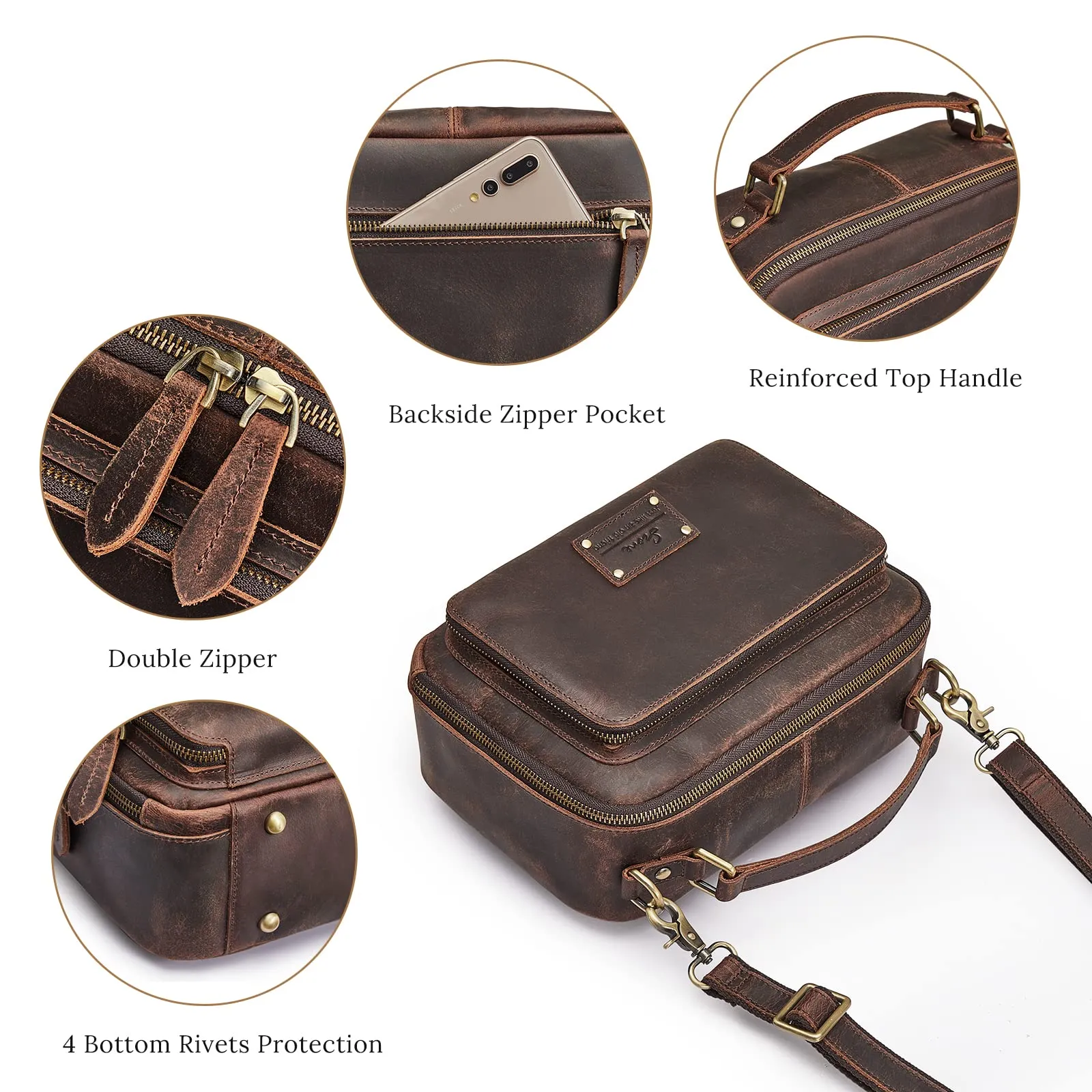Mini Genuine Leather Crossbody Purses