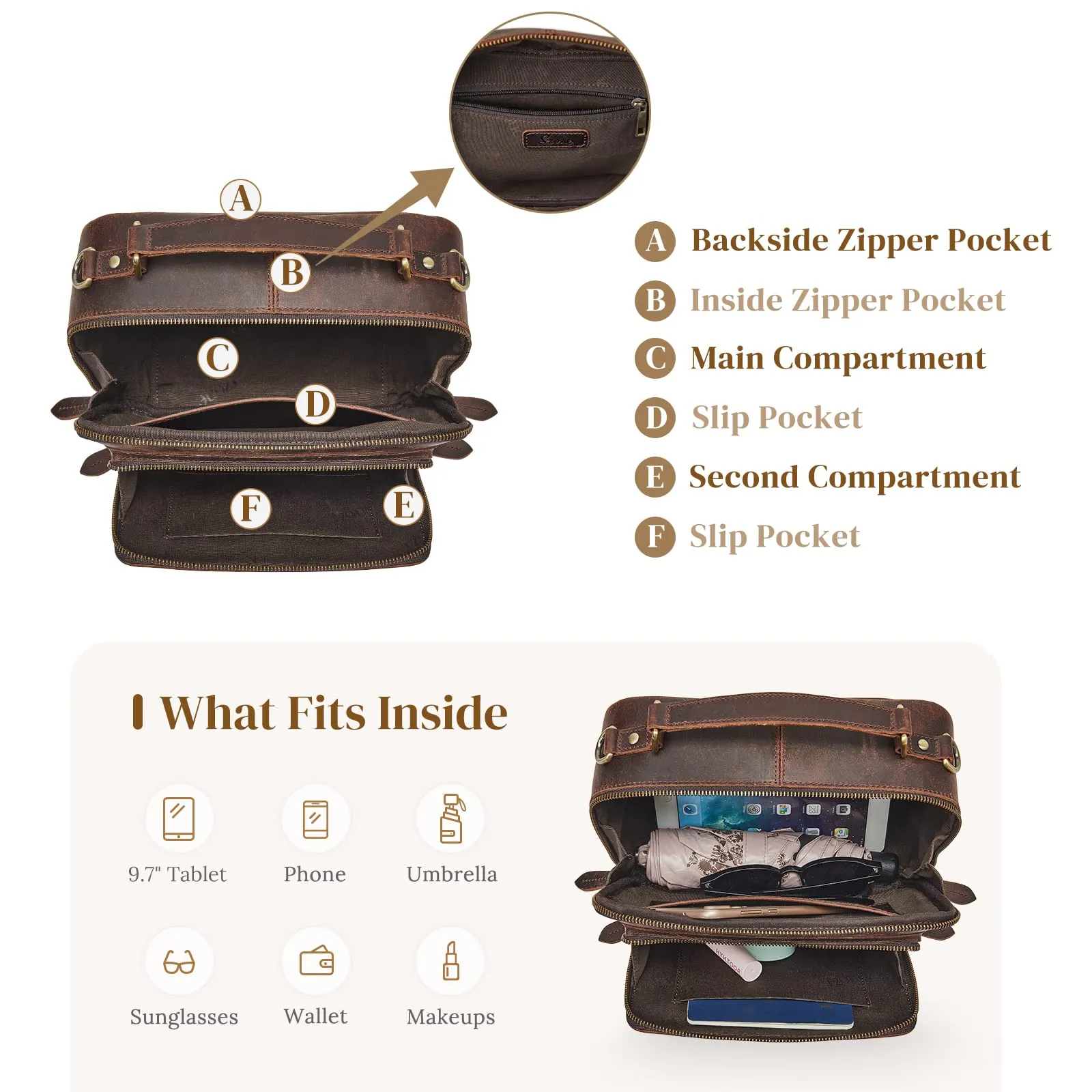 Mini Genuine Leather Crossbody Purses