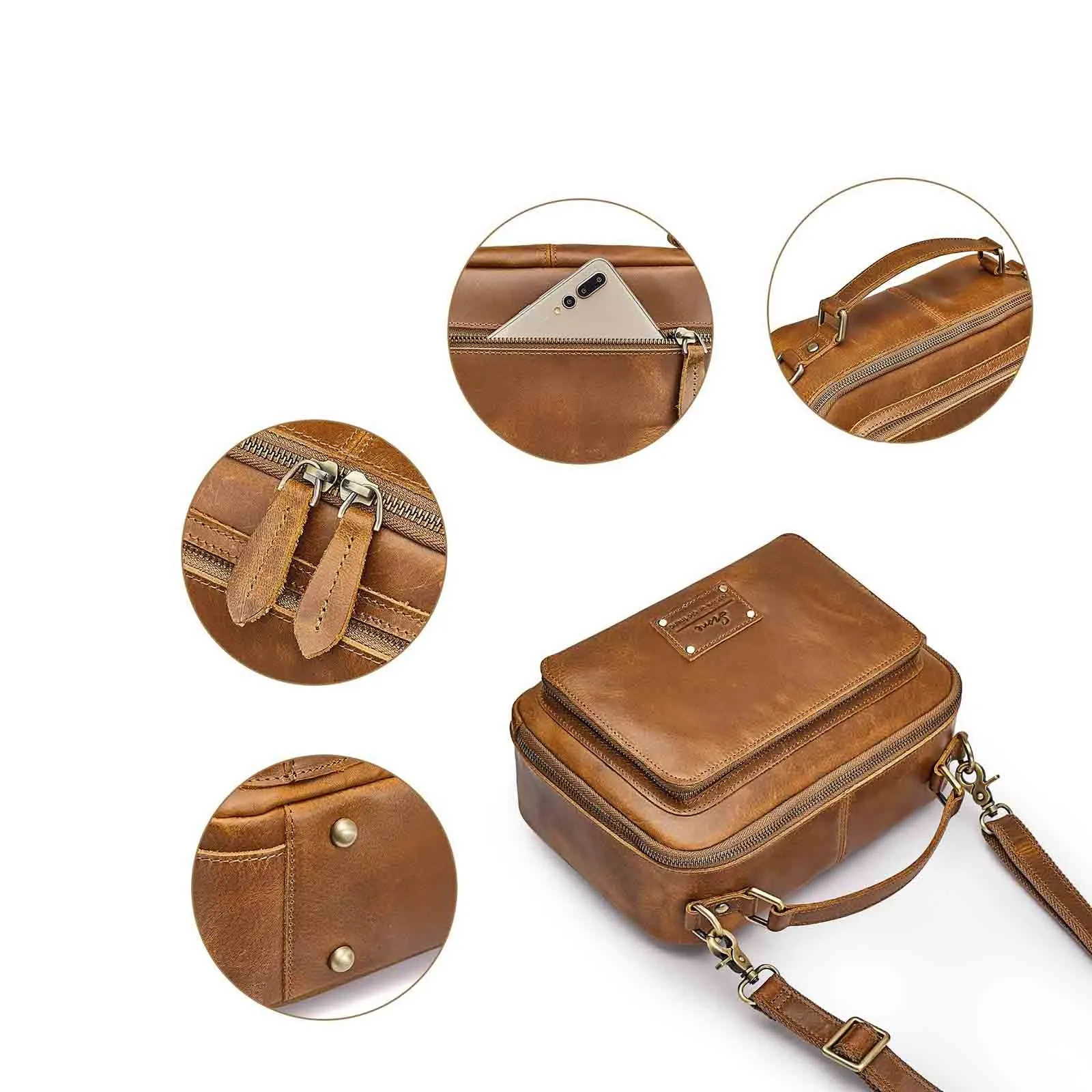 Mini Genuine Leather Crossbody Purses