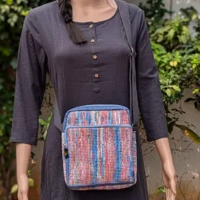 Multicolored Upcycled Handwoven Cross Body Sling (CBS1024-005) PS_W