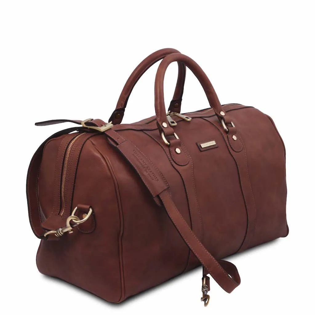 Oslo - Travel leather duffe bag - Weekender bag | TL141913