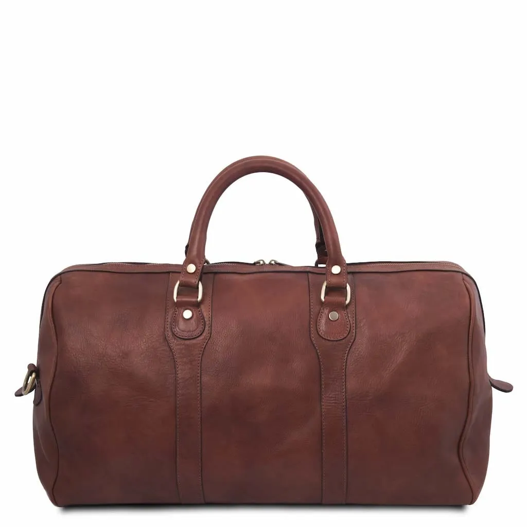 Oslo - Travel leather duffe bag - Weekender bag | TL141913