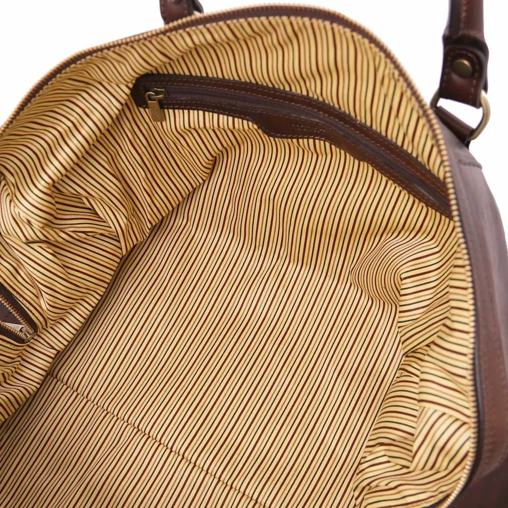 Oslo - Travel leather duffe bag - Weekender bag | TL141913