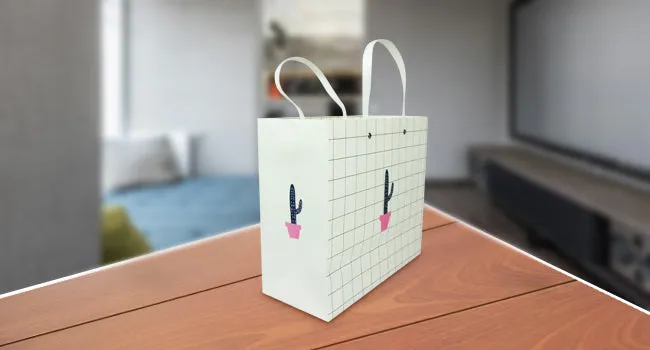 Stylish Cactus Themed Gift Bags - Set Of 4