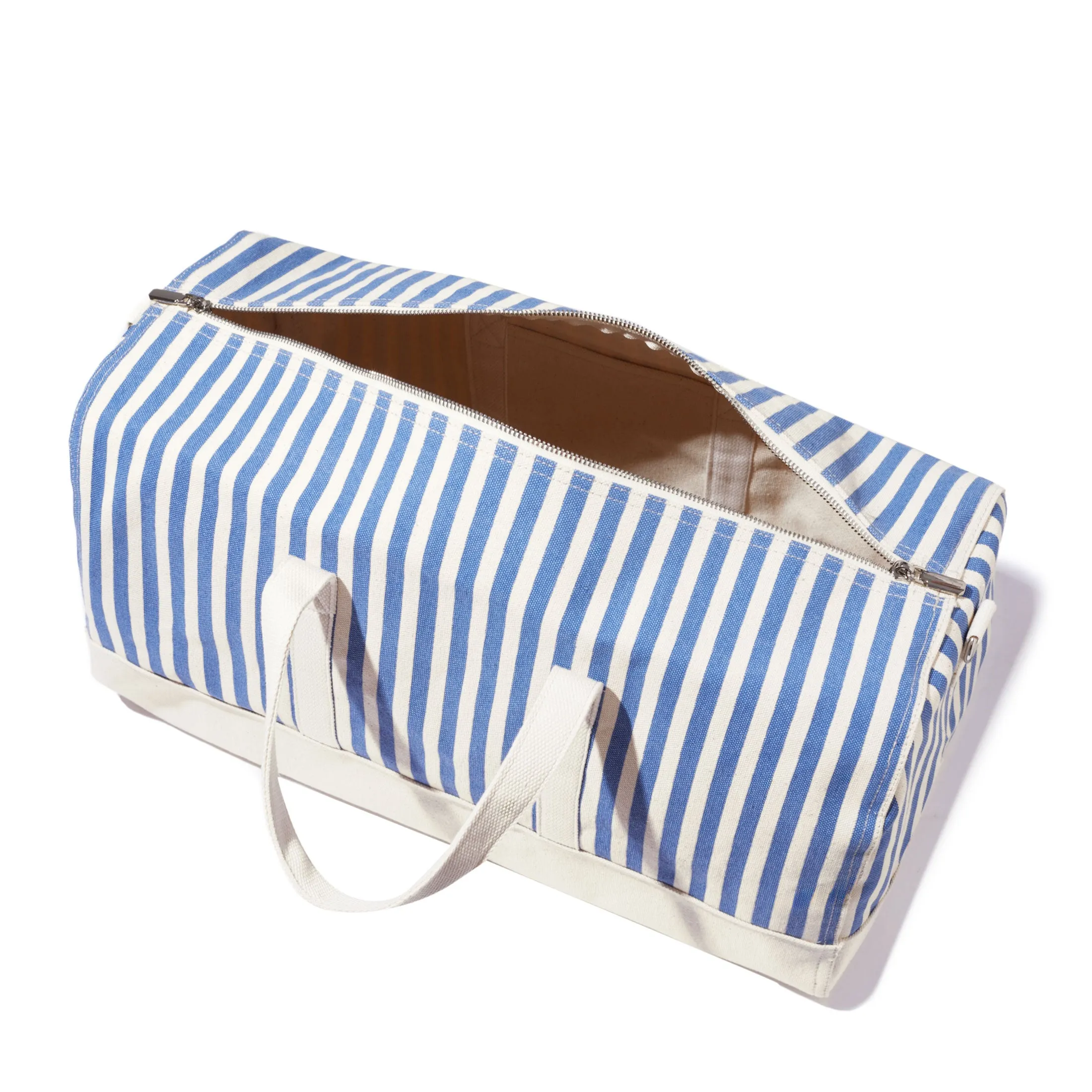 The All Over Striped Duffle Bag - Royal Blue/Canvas Mini Stripe