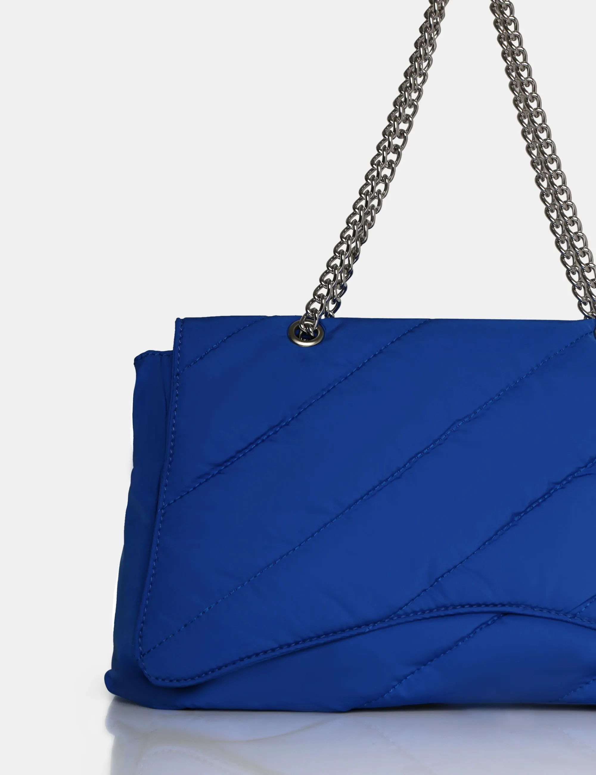 The Laina Blue Nylon Tote Bag