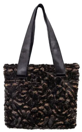 Tokyo Tote - Luxury Faux Fur Vintage Rose (Two with Black Leather Handles Left!)