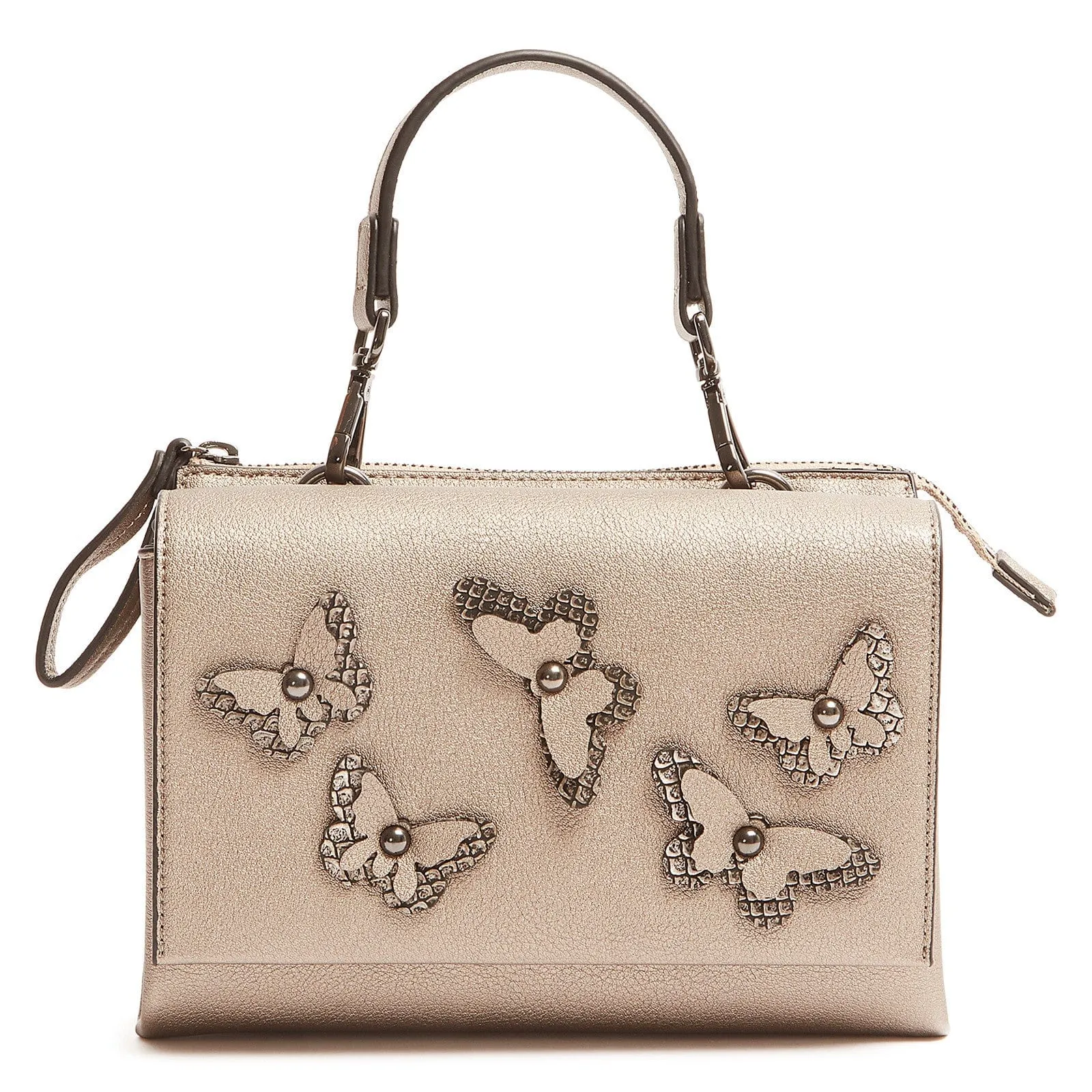 Tosca Blu Beige Small Butterfly Applique Flap Shoulder Bag
