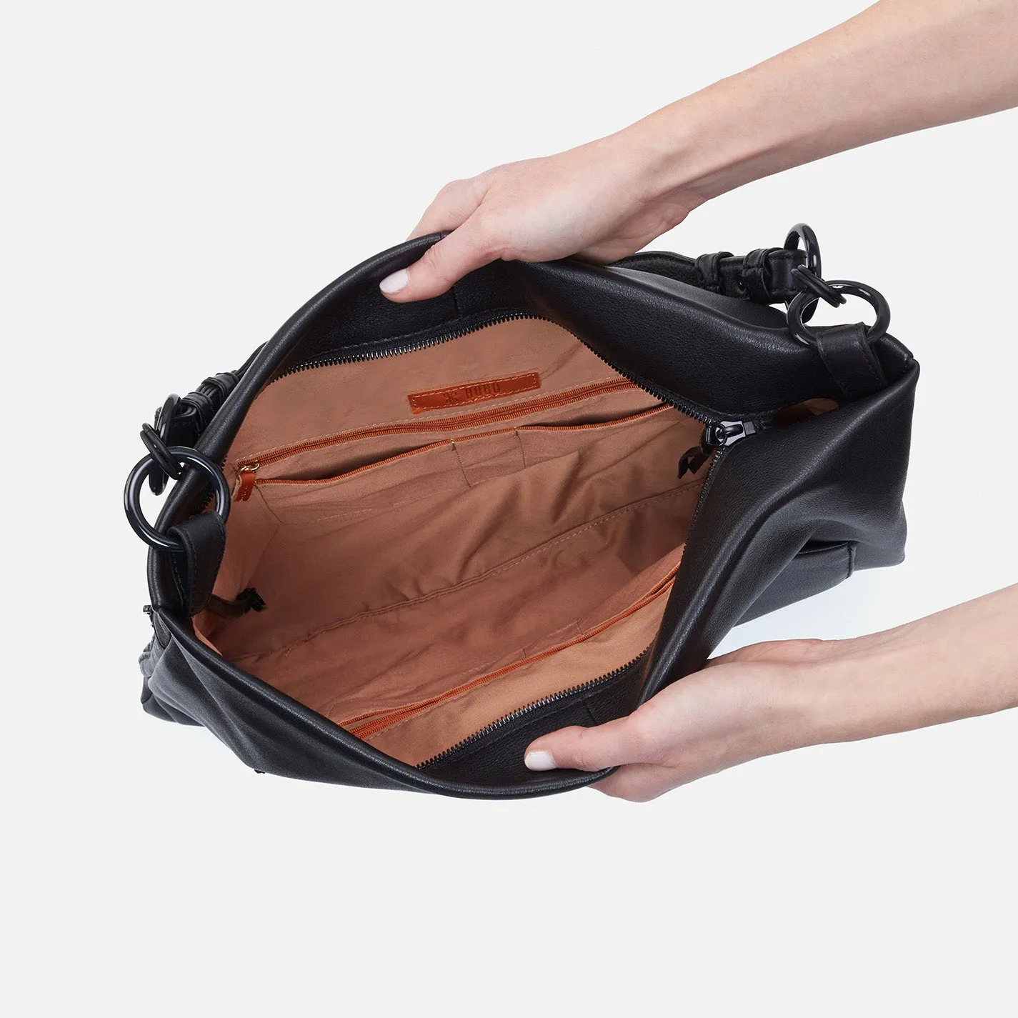 Tripp Hobo in Pebbled Leather - Black