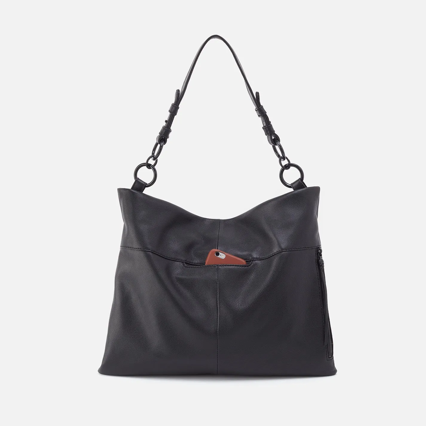 Tripp Hobo in Pebbled Leather - Black
