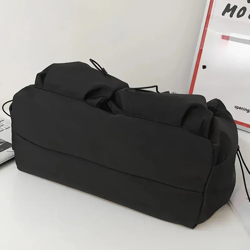 Uakiss Fashionable Crossbody Bag with Drawstring Accent - Spacious & Secure Zipper Closure - Includes Stylish Bag Charm