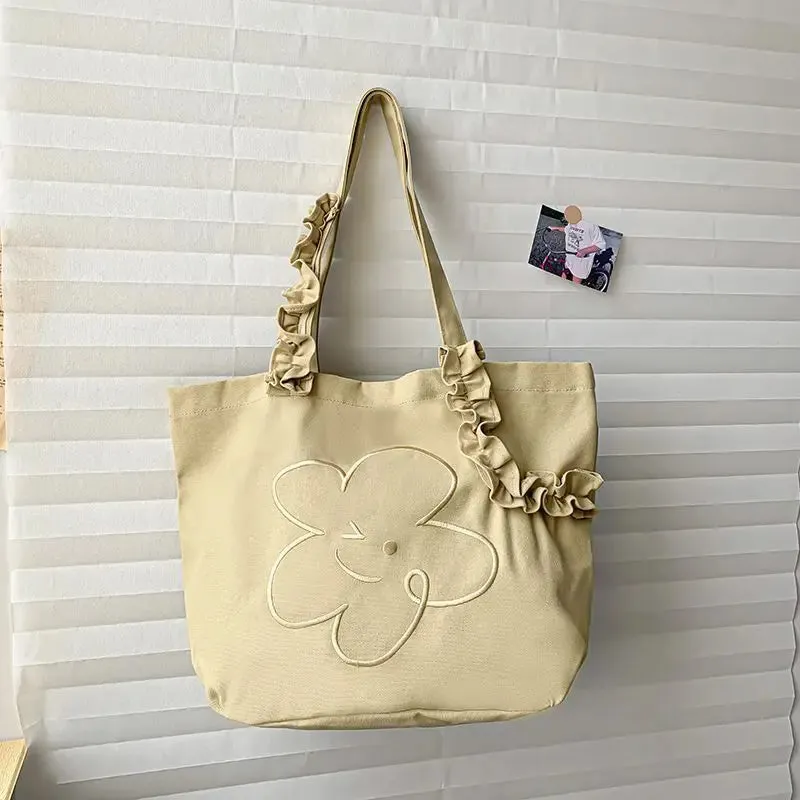 UAKISS  -  Solid Canvas Shoulder Bag INS Casual Versatile Crossbody Bags Popular Women's Crossbody Bag Female  New